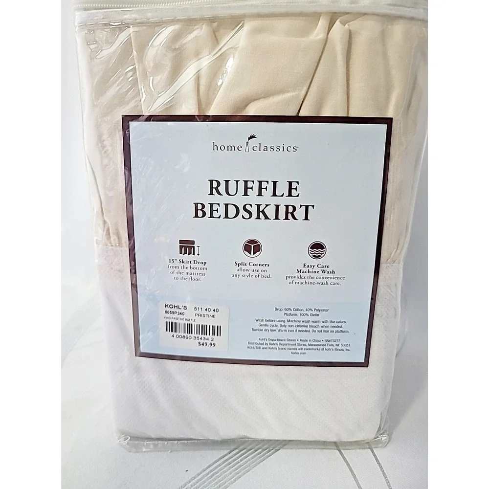 Home‎ Classics King Bed Ivory Bedskirt 78